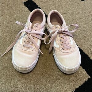 Unisex Kids Vans Off The Wall Ward Canvas Powder Pink Skate Shoes - US Missy 13